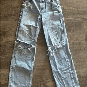 American Eagle Outfitters Light Blue Distressed Boyfriend Jeans